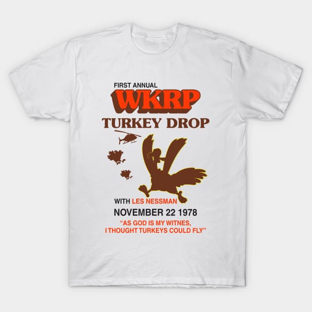 Vintage Wkrp Turkey Drop T-Shirt by GARTAKART